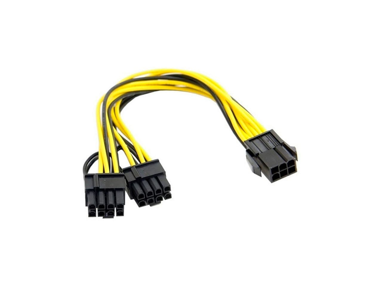 Adaptador de 6 pines a 2 conectores de 8 pines para placa VGA, ideal mineria - Imagen 1