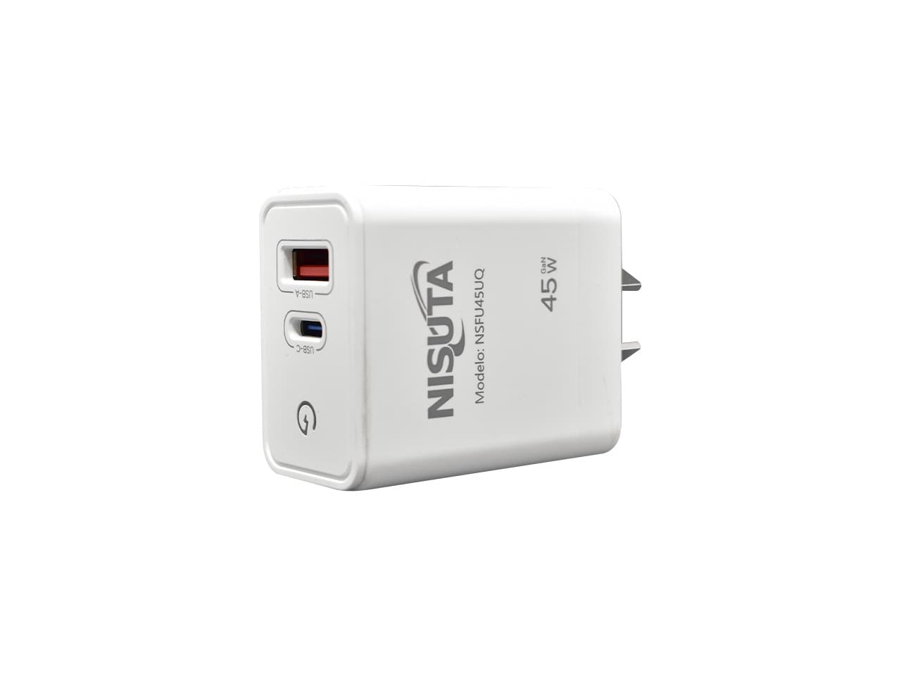 Fuente de alimentación de 1 puerto USB y 1 PD port 45W · Nisuta