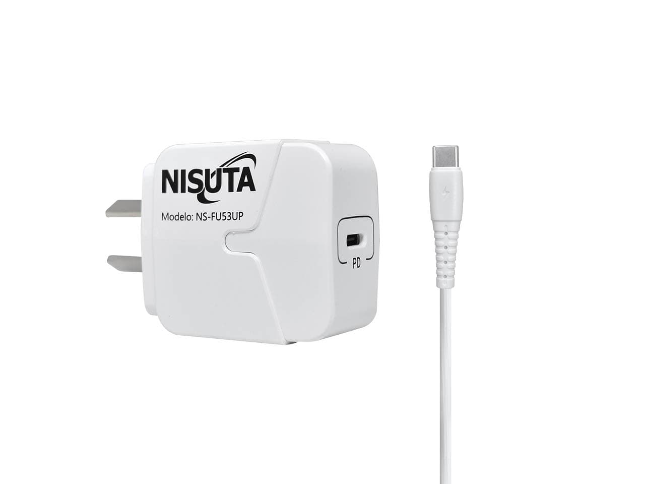 Fuente de alimentación 1 puerto USB C PD Port con cable USB C de 1m · Nisuta