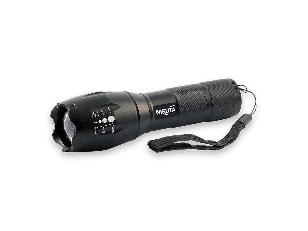 Linterna de cree led t6 10W con bateria recargable, zoom y funciones · Nisuta