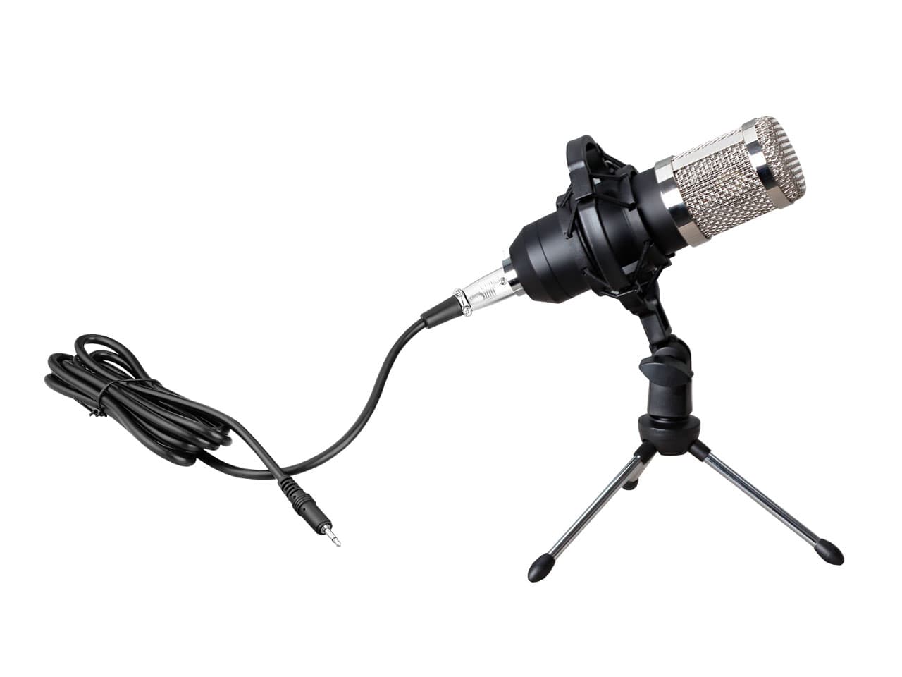 Micrófono 3.5mm condensador con soporte antivibración · Nisuta