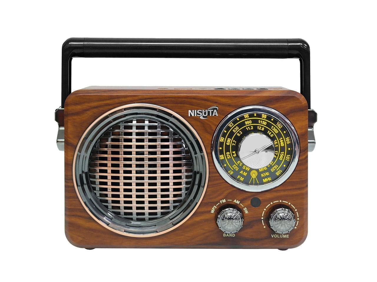 Radio AM/FM vintage con MP3/BT,AUX · Nisuta