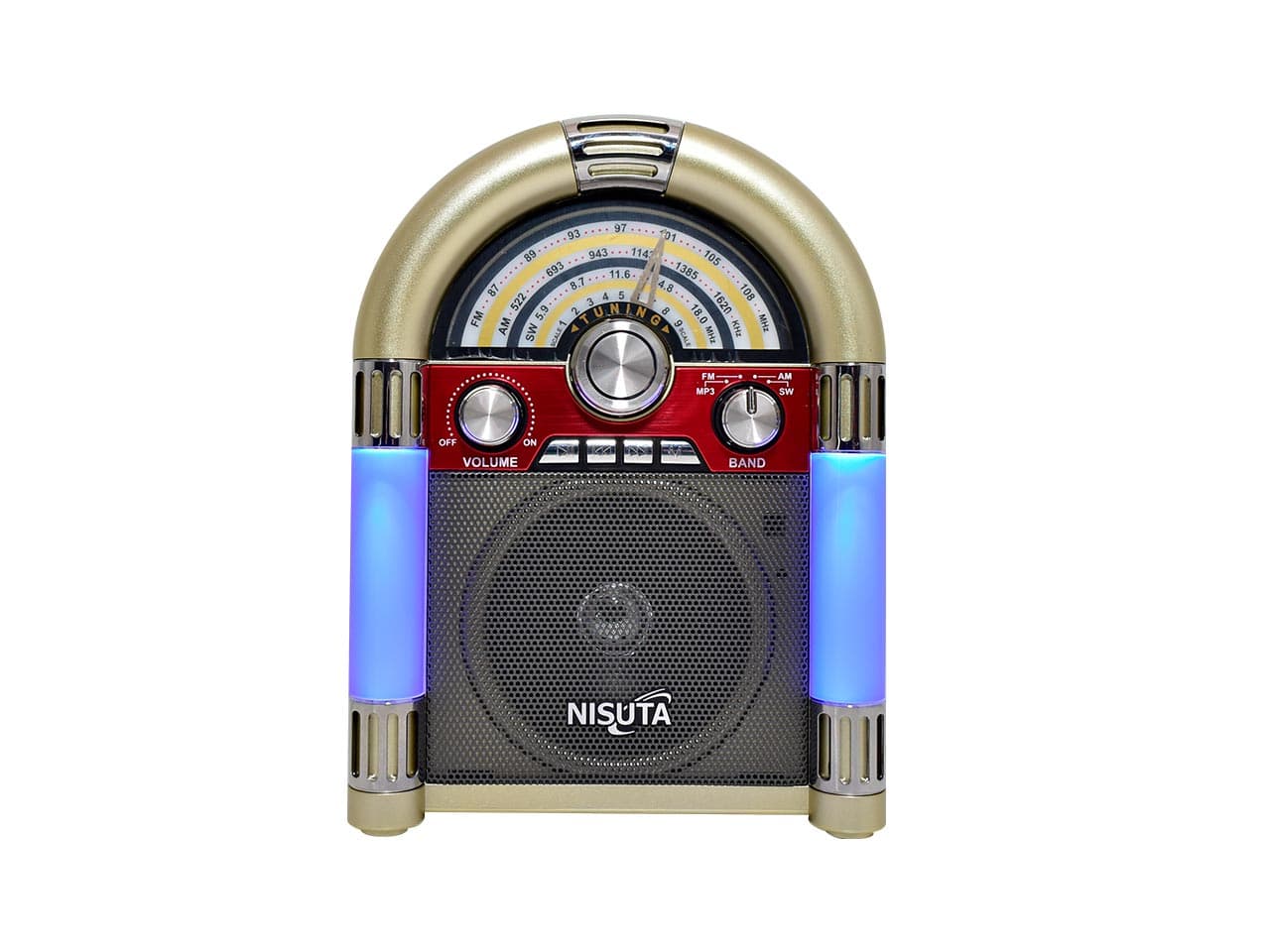 Radio AM/FM rocola vintage con MP3/BT,AUX · Nisuta