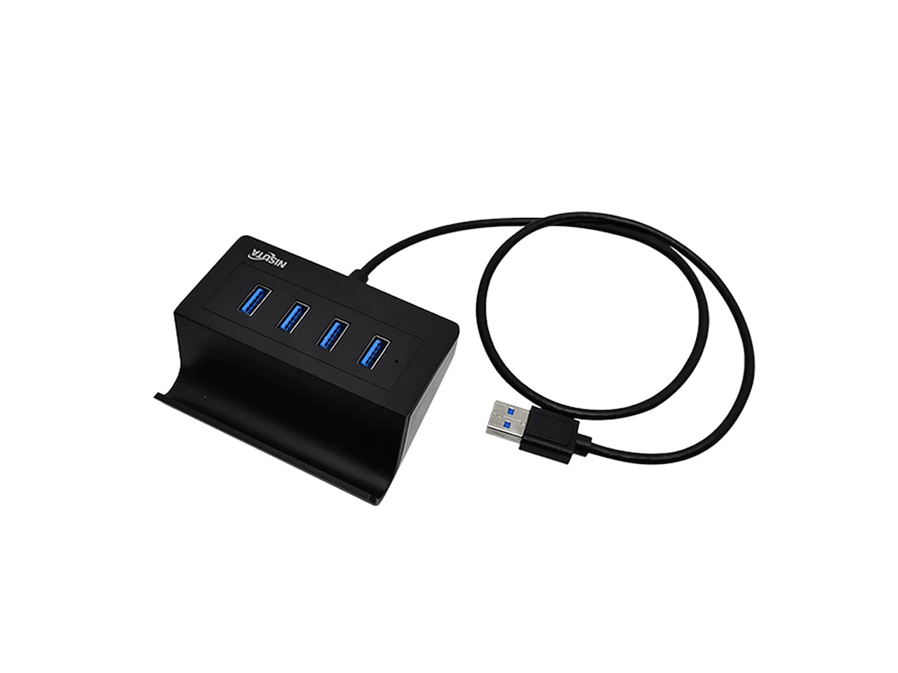 Hub USB 3.0 de 4 puertos con soporte para celular · Nisuta