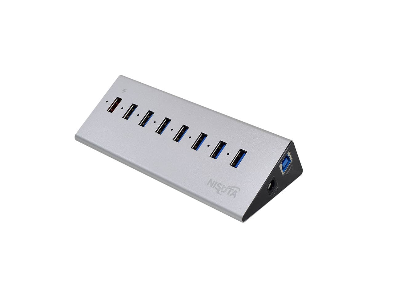 Hub USB 3.0 de 7 puertos + 1 QC 3.0 de carga rápida · Nisuta