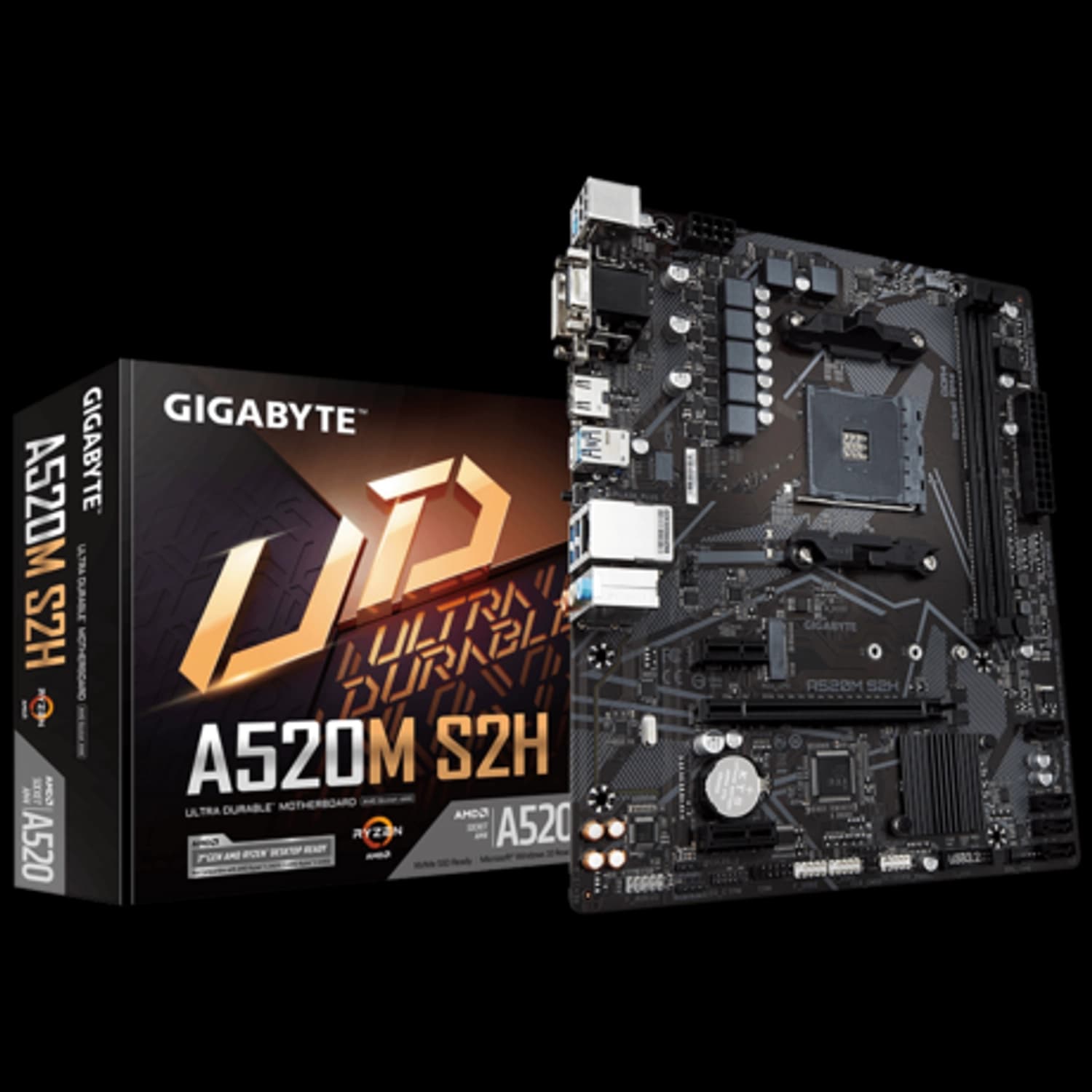 Motherboard GIGABYTE A520M S2H Ultra Durable AM4 DDR4 · Gigabyte