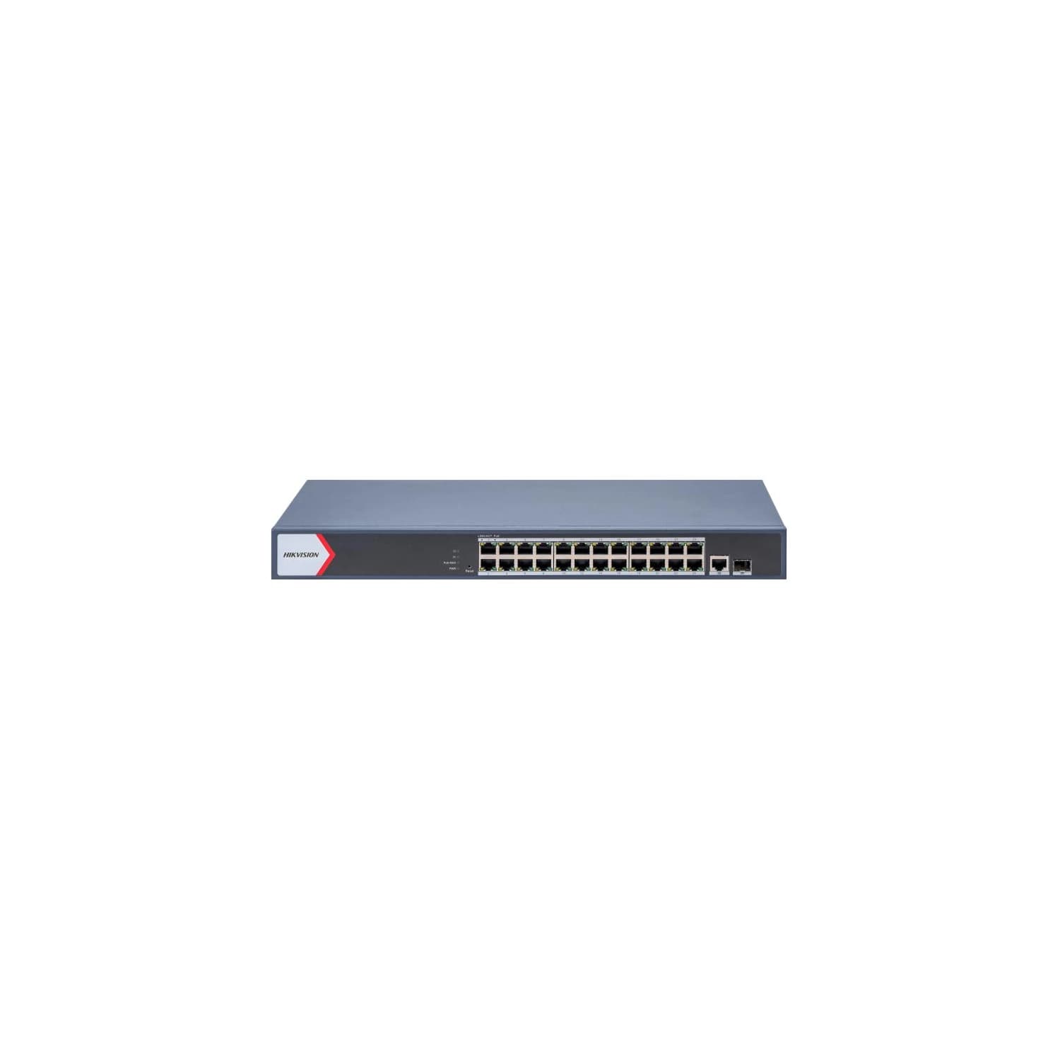 Switch Hikvision 24 puertos Gig POE 1 RJ45 1 Opt · Hikvision