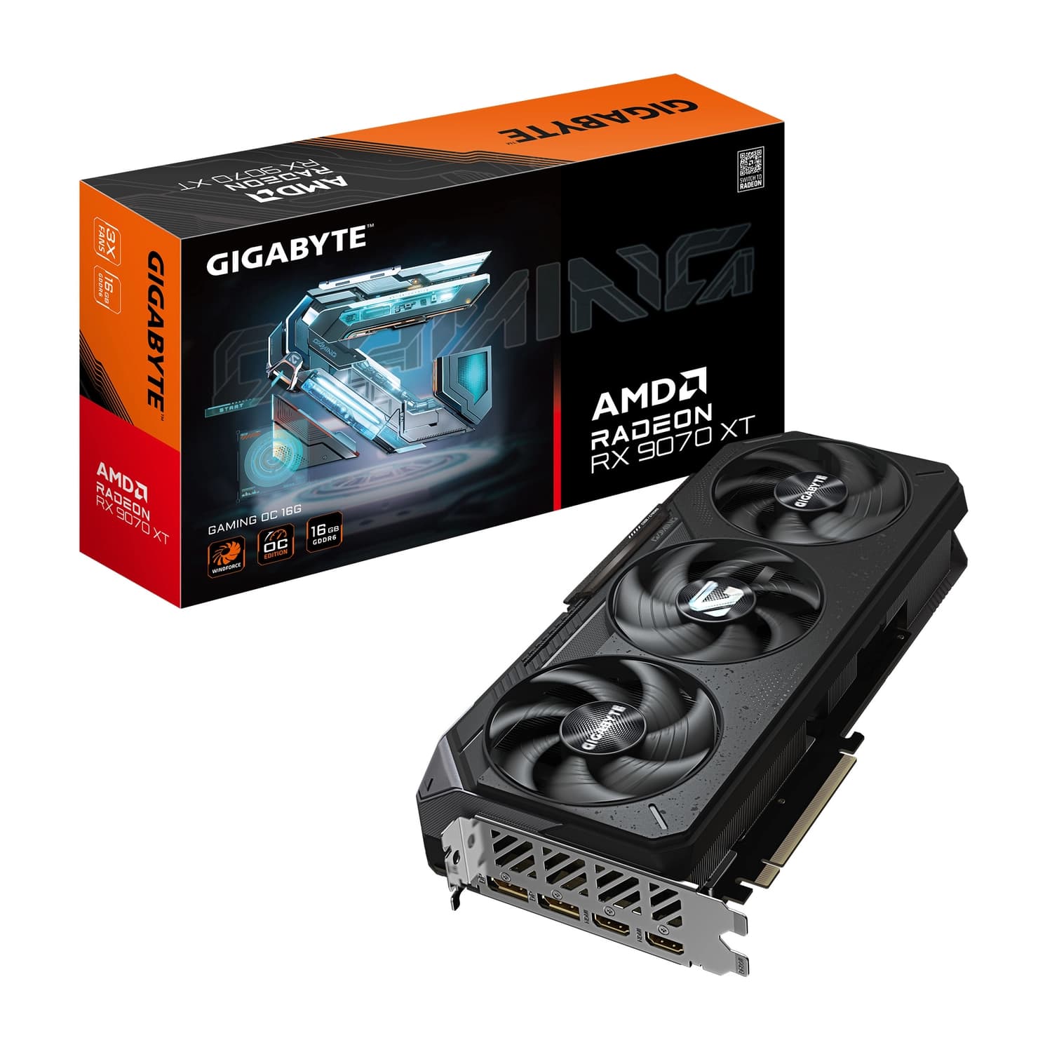Placa de Video GIGABYTE AMD Radeon RX 9070 XT GAMING OC 16GB · Gigabyte