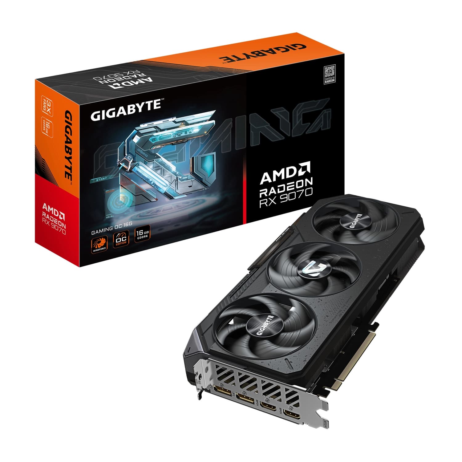 Placa de Video GIGABYTE AMD Radeon RX 9070 GAMING OC 16GB · Gigabyte