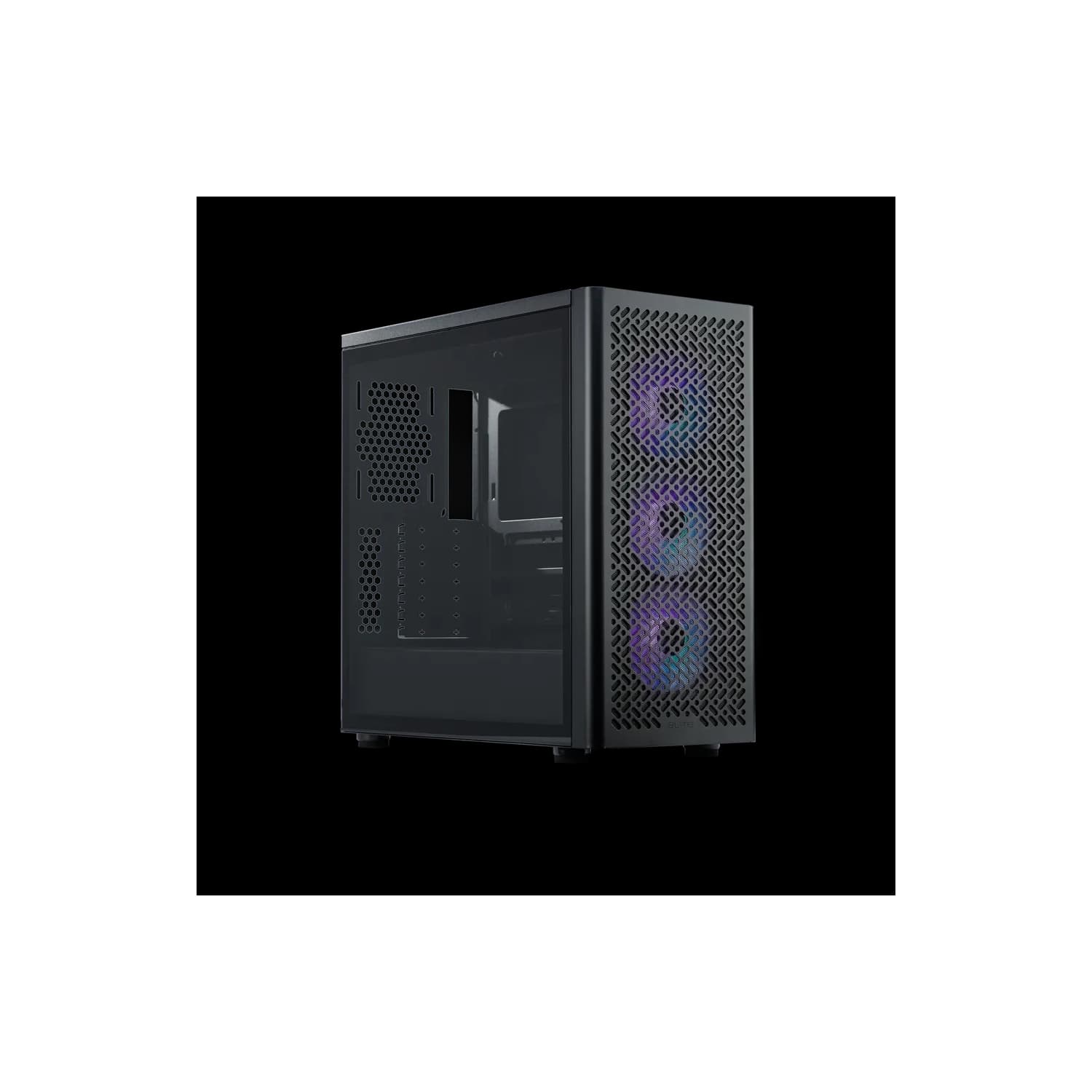 Gabinete Cooler Master Elite 502 Mid Tower 3 Fans ARGB Tempered Glass Black s/Fuente · CoolerMaster
