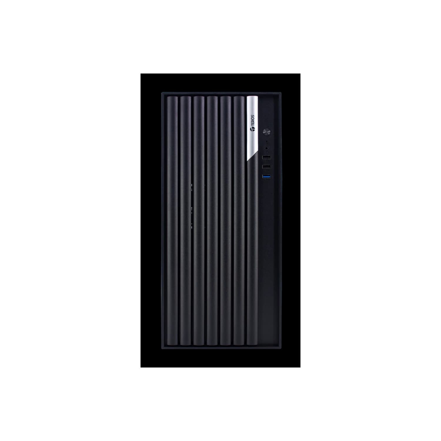 Gabinete Teros TE-1036S Mid Tower Fans 120cm c/Fuente 250W Black · Teros