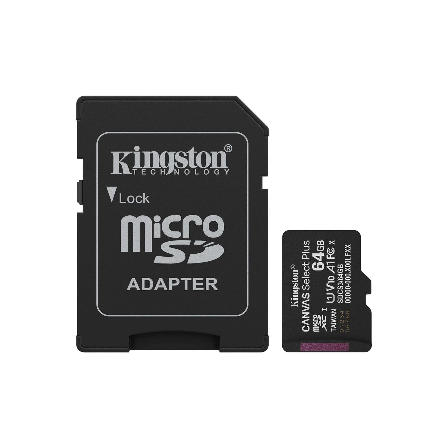 Tarjeta de Memoria KINGSTON Canvas Select Plus MicroSDXC 64GB Gen3 A1 100MB/s c/adaptador · Kingston