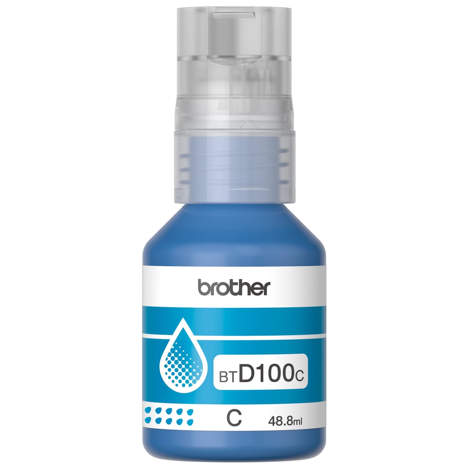 Botella de Tinta Brother BTD100 Cian · BROTHER