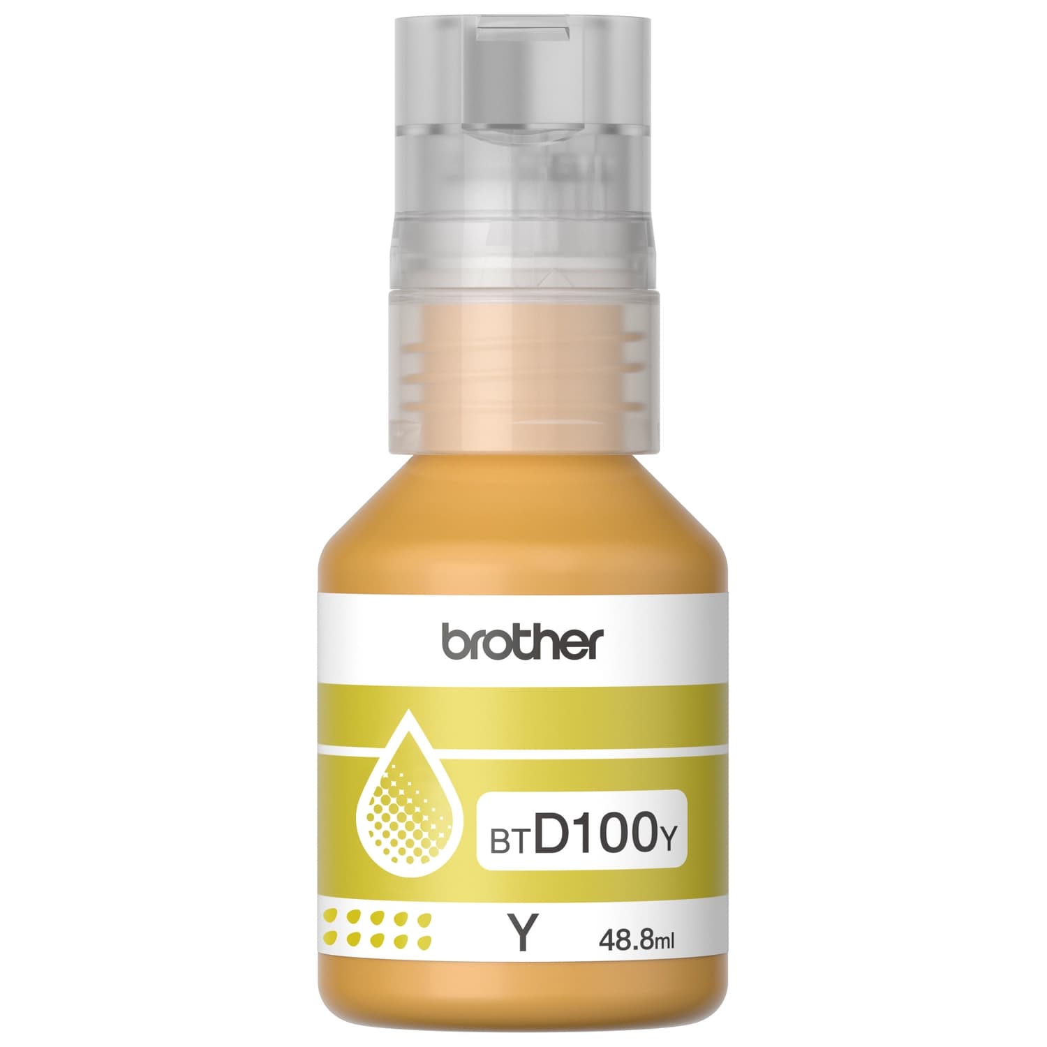 Botella de tinta Brother BTD100 Color Amarilla · BROTHER