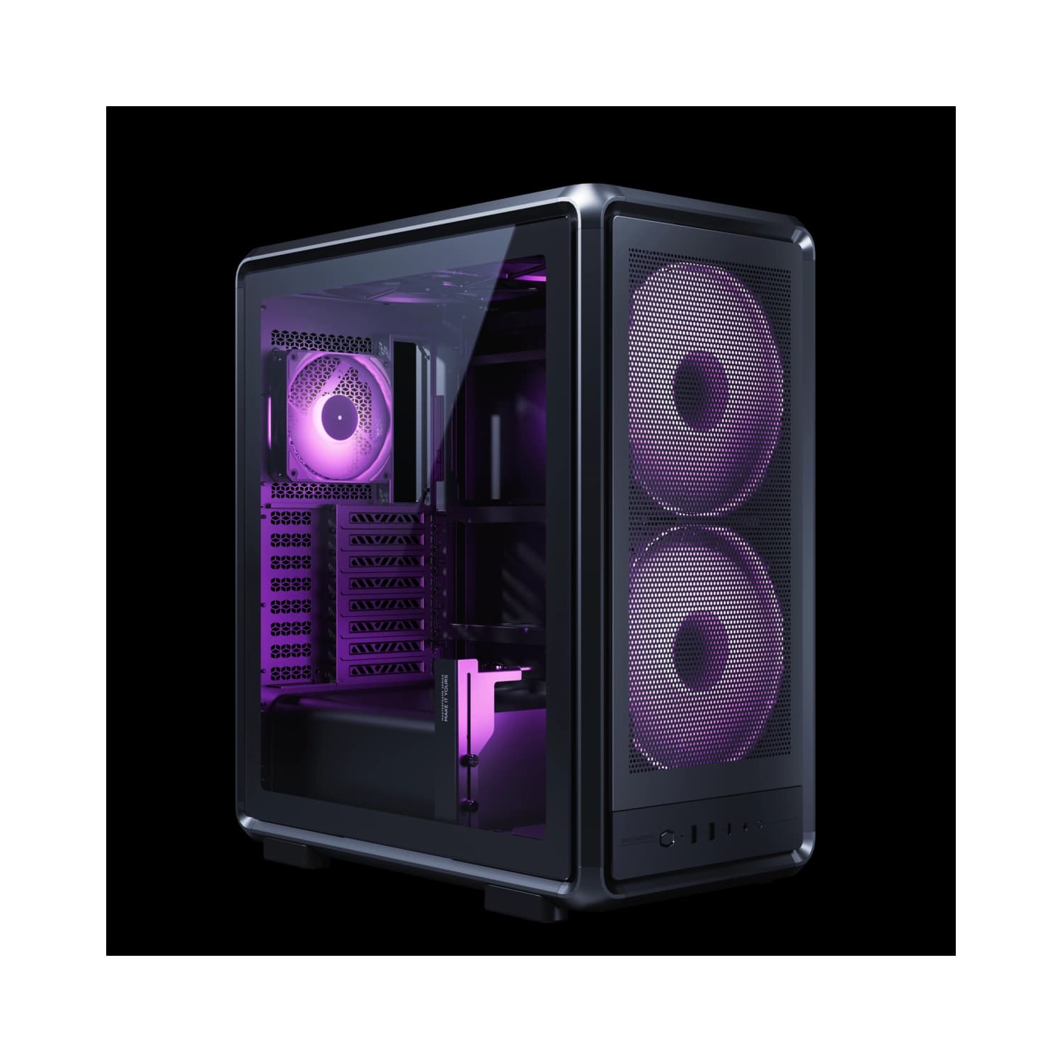 Gabinete Cooler Master MasterFrame 500 Mesh 3 Fans ARGB Aluminio Modular Mid Tower Vidrio Templado Black s/fuente · CoolerMaster