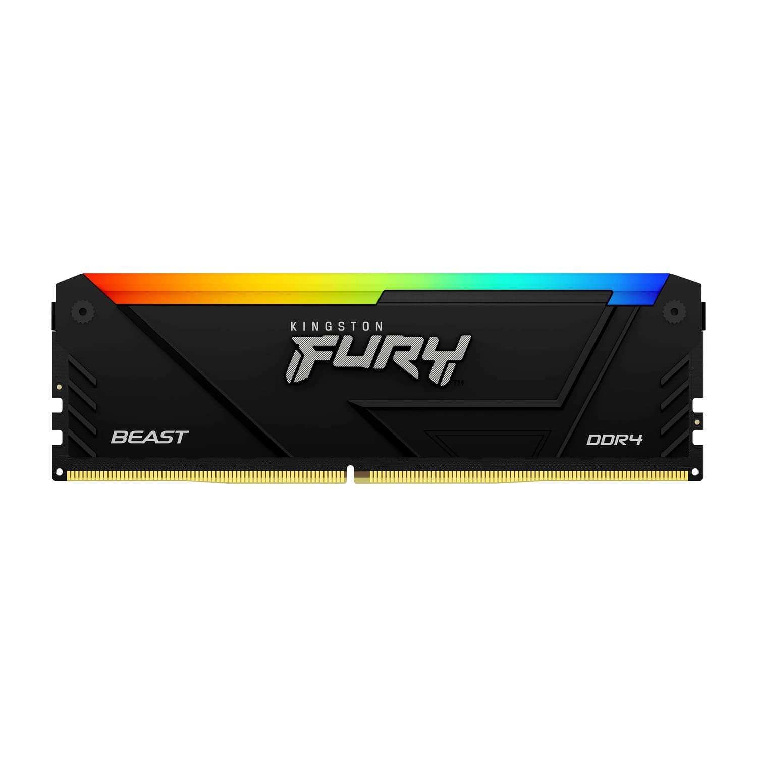 Memoria Ram UDIMM KINGSTON Fury Beast 16GB DDR4 3200 Mhz CL16 1.35V Single Negro RGB · Kingston