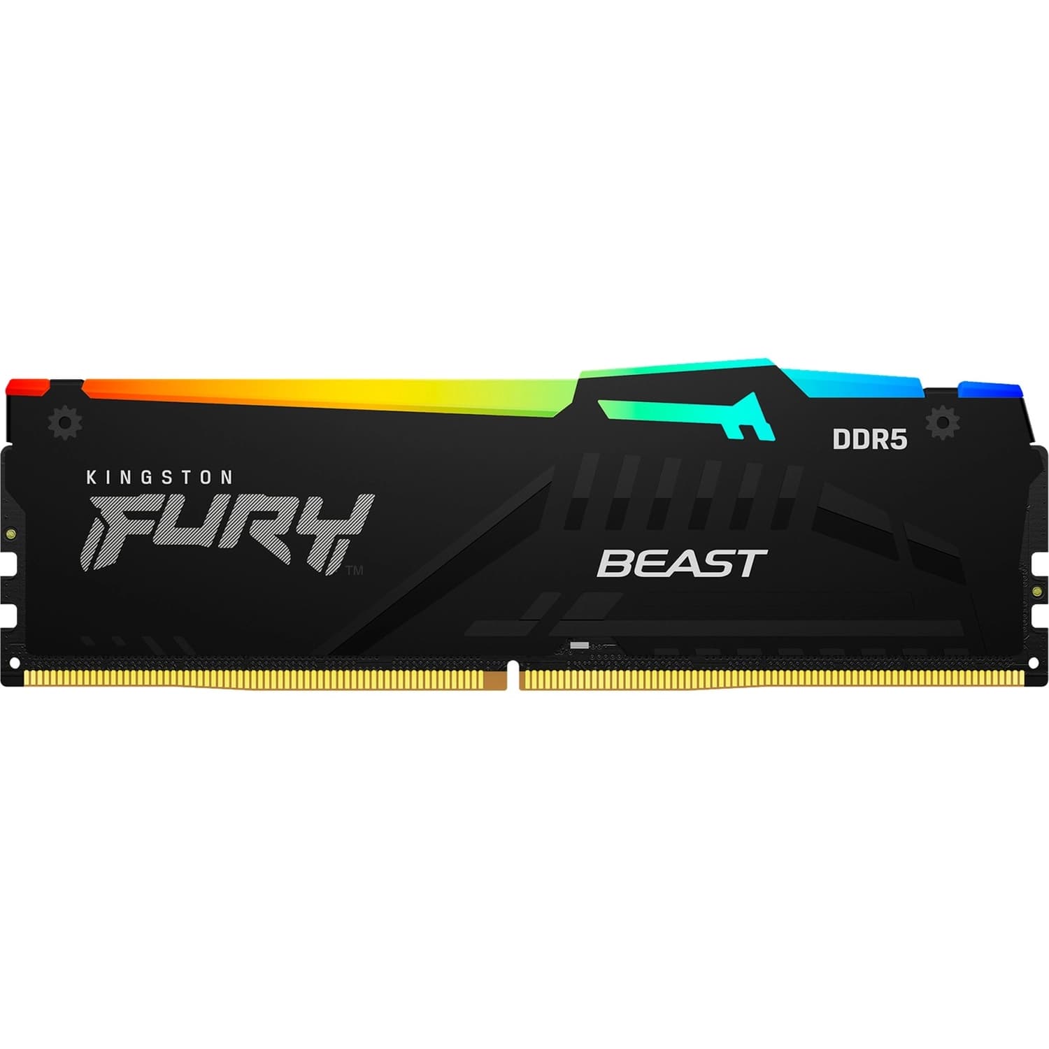 Memoria Ram UDIMM KINGSTON Fury Beast 16GB DDR5 6000MHz Negro RGB CL36 1.35V · Kingston