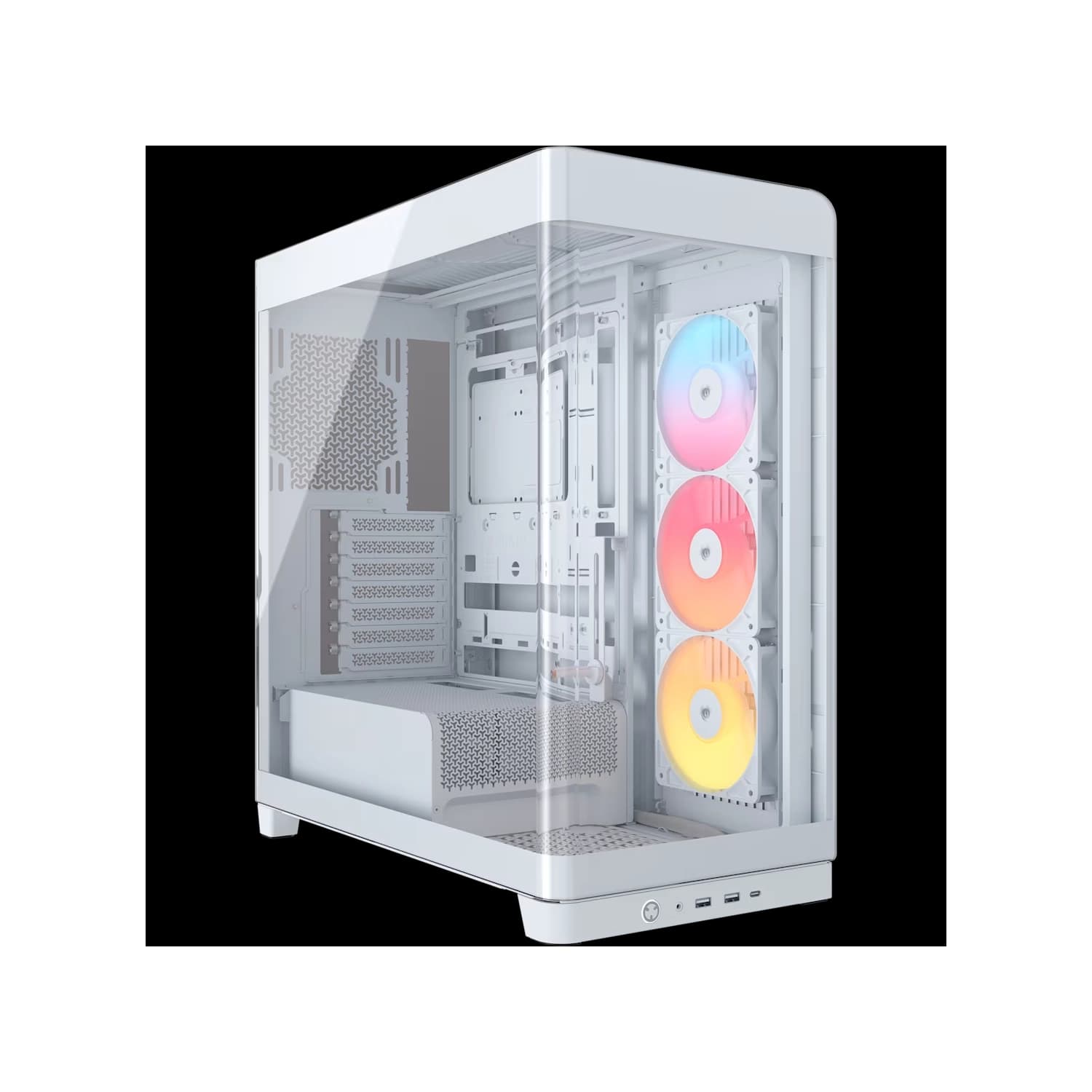 Gabinete CORSAIR FRAME 4500X RS-R ARGB Mid Tower de cristal panorámico Blanco · Corsair