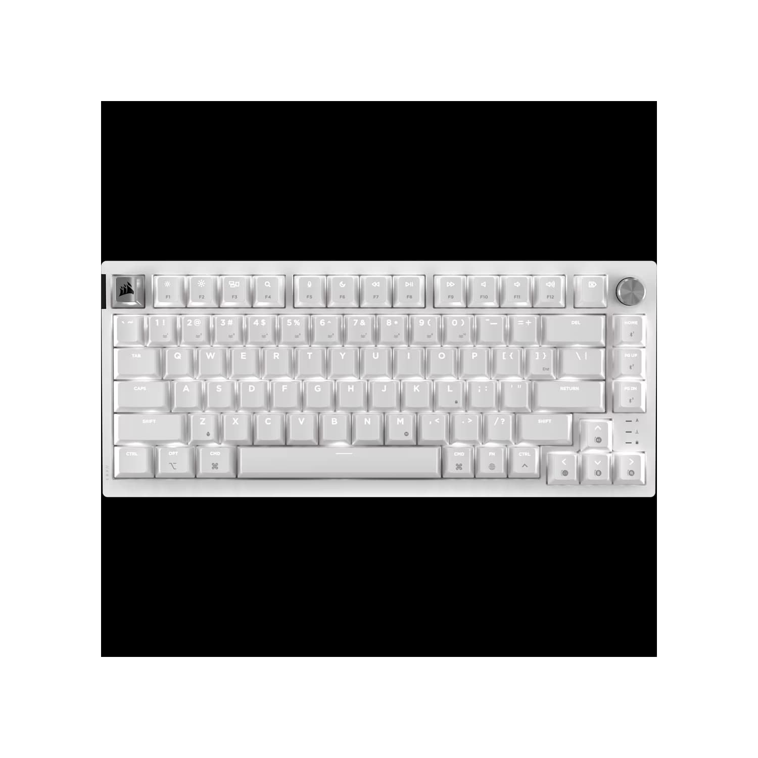 Teclado gamer mecanico CORSAIR K65 PLUS 75% RGB Mac/PC – Frost White · Corsair