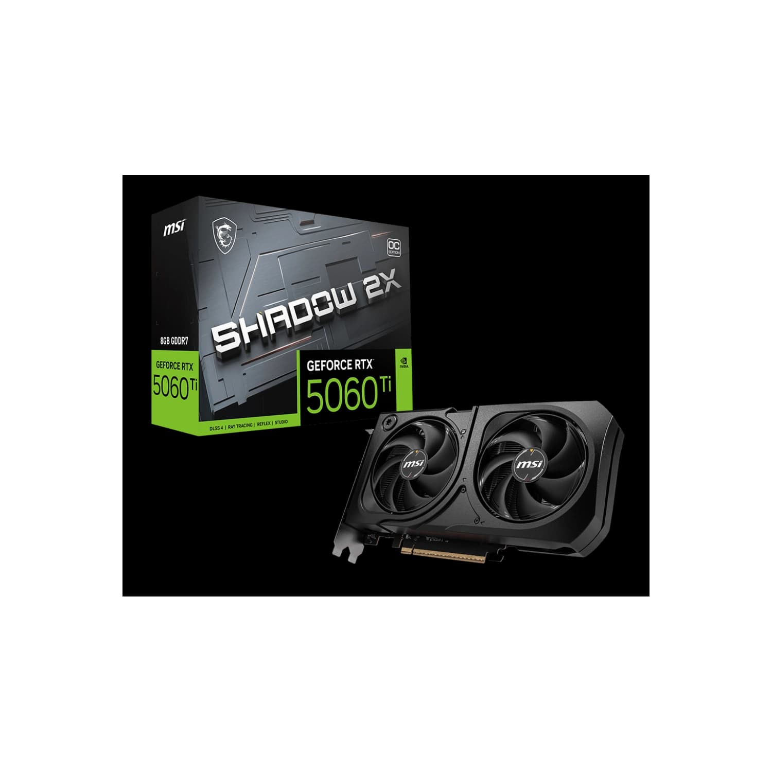 Placa de Video MSI NVIDIA GeForce RTX 5060 Ti 8G SHADOW 2 · MSI