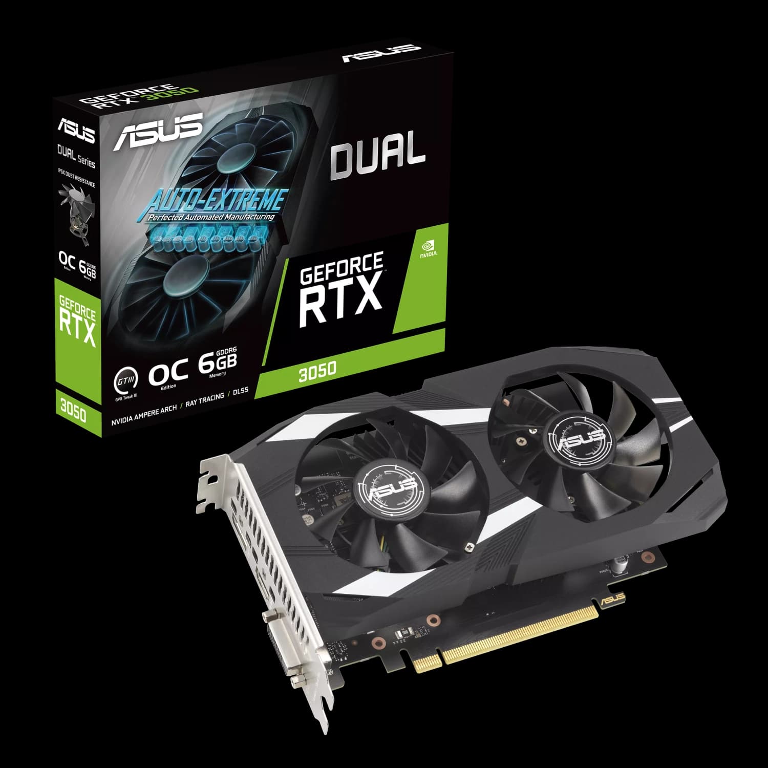 Placa de Video ASUS NVIDIA GeForce DUAL RTX 3050 O6G · Asus