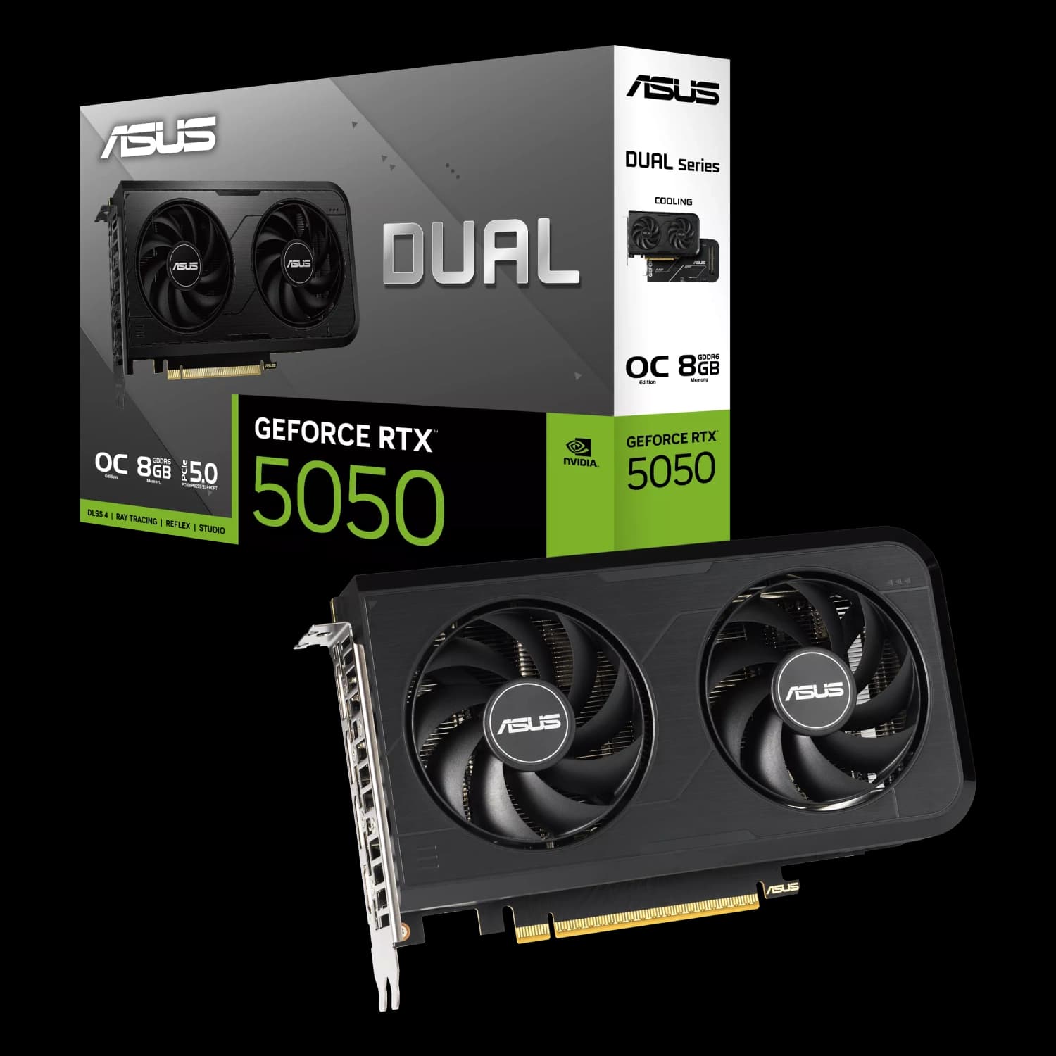 Placa de Video ASUS NVIDIA GeForce DUAL RTX5050 O8GB GDDR6 · Asus