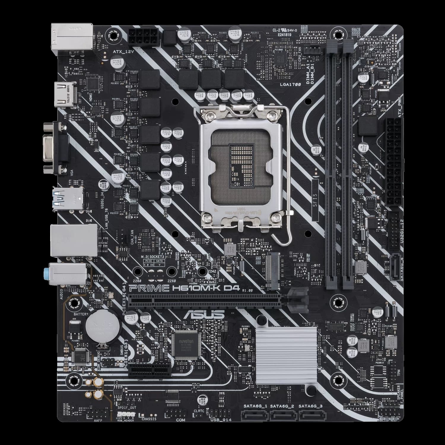 Motherboard ASUS PRIME H610M-K D4 CSM LGA 1700 DDR · Asus