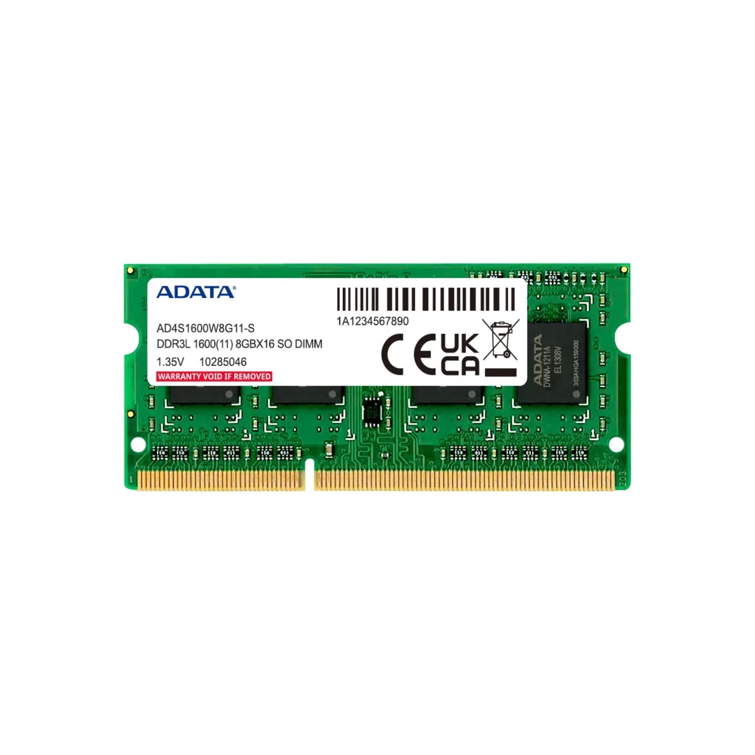 Memoria Ram SODIMM ADATA 8GB DDR3L 1600MHz CL11 1.35V · ADATA
