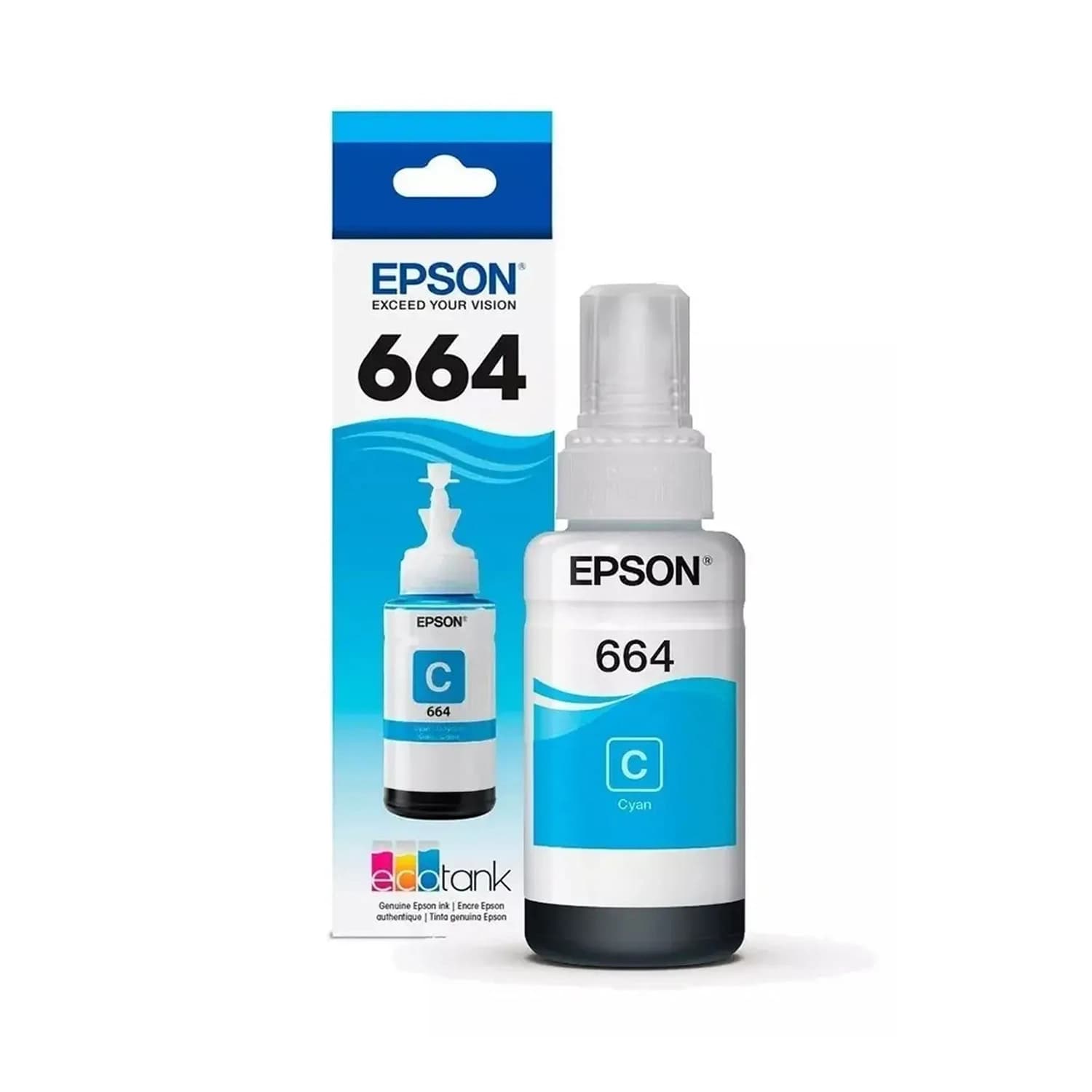 Botella de Tinta Epson 664 Cian · Epson