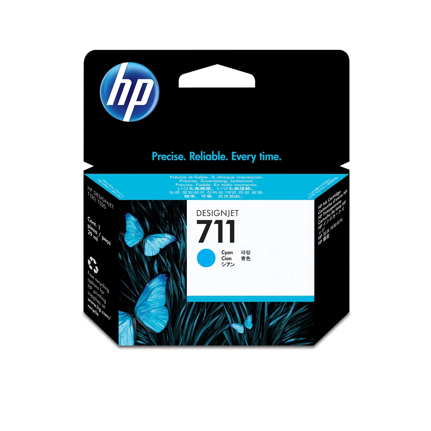 Cartucho de Tinta Plotter HP 711 Cian · HP