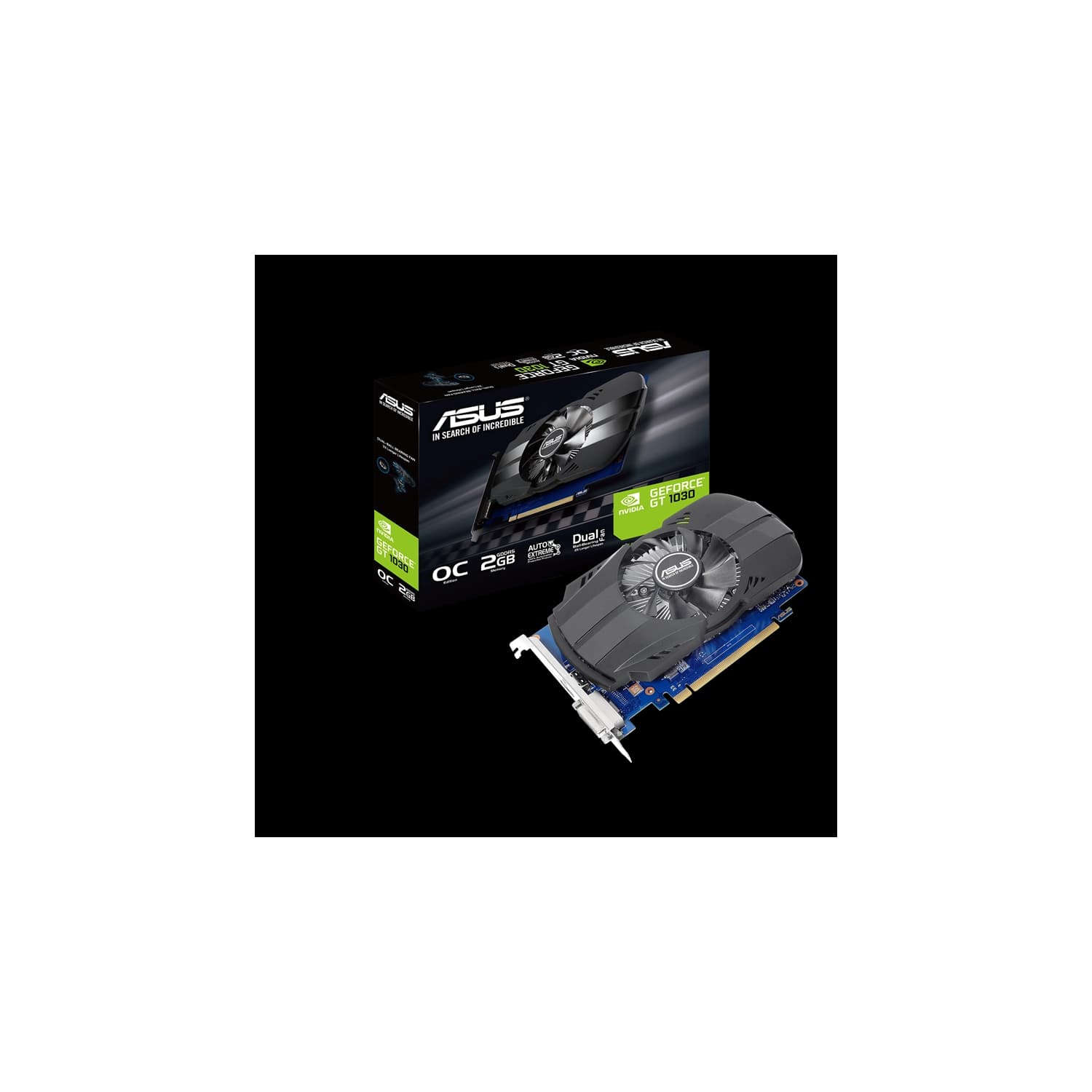 Placa de Video ASUS NVIDIA GeForce Phoenix PH-GT1030 O 2GB GDDR5 · Asus