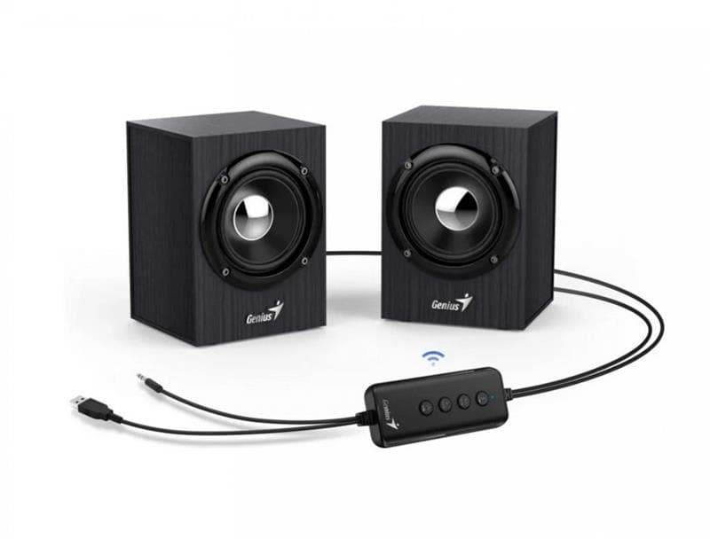 Parlantes Genius SP-HF385BT 20W Madera - Black Gray · Genius