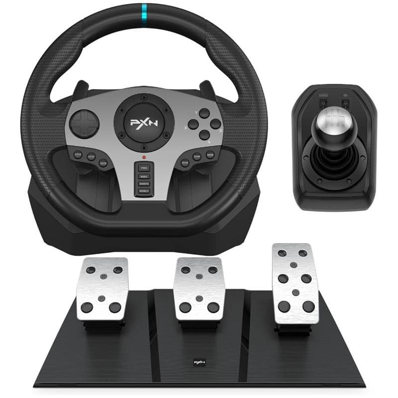 Volante PXN V9 + Pedalera y Palanca de Cambios PC, PS3, PS4, Xbox One, Xbox 360, Xbox · PXN