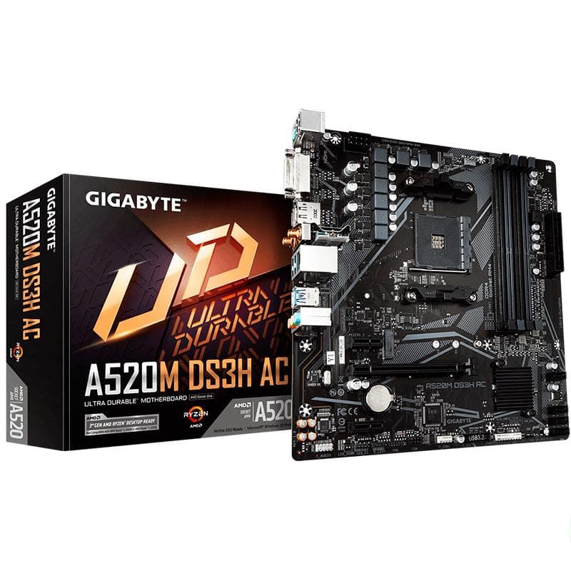 Motherboard Gigabyte A520M DS3H AC AM4 · Gigabyte