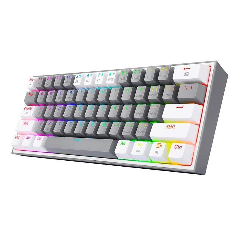 Teclado Mecanico 60% Redragon Fizz Pro K616 Grey/White RGB Red Switches · Redragon