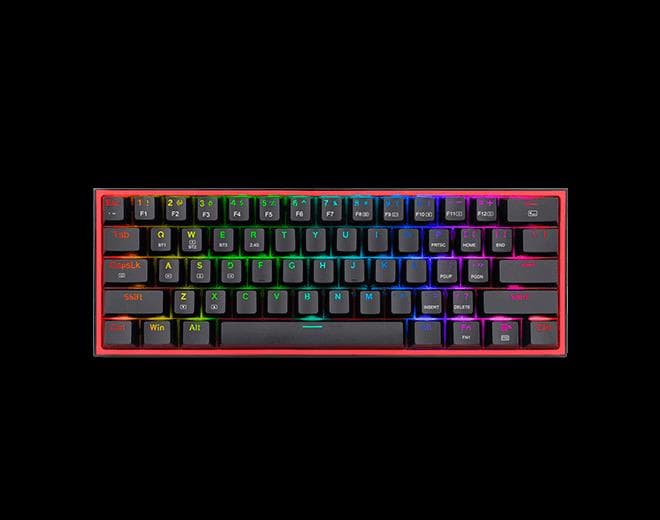 Teclado Mecanico 60% Redragon Fizz Pro K616 Black RGB Red Switches · Redragon
