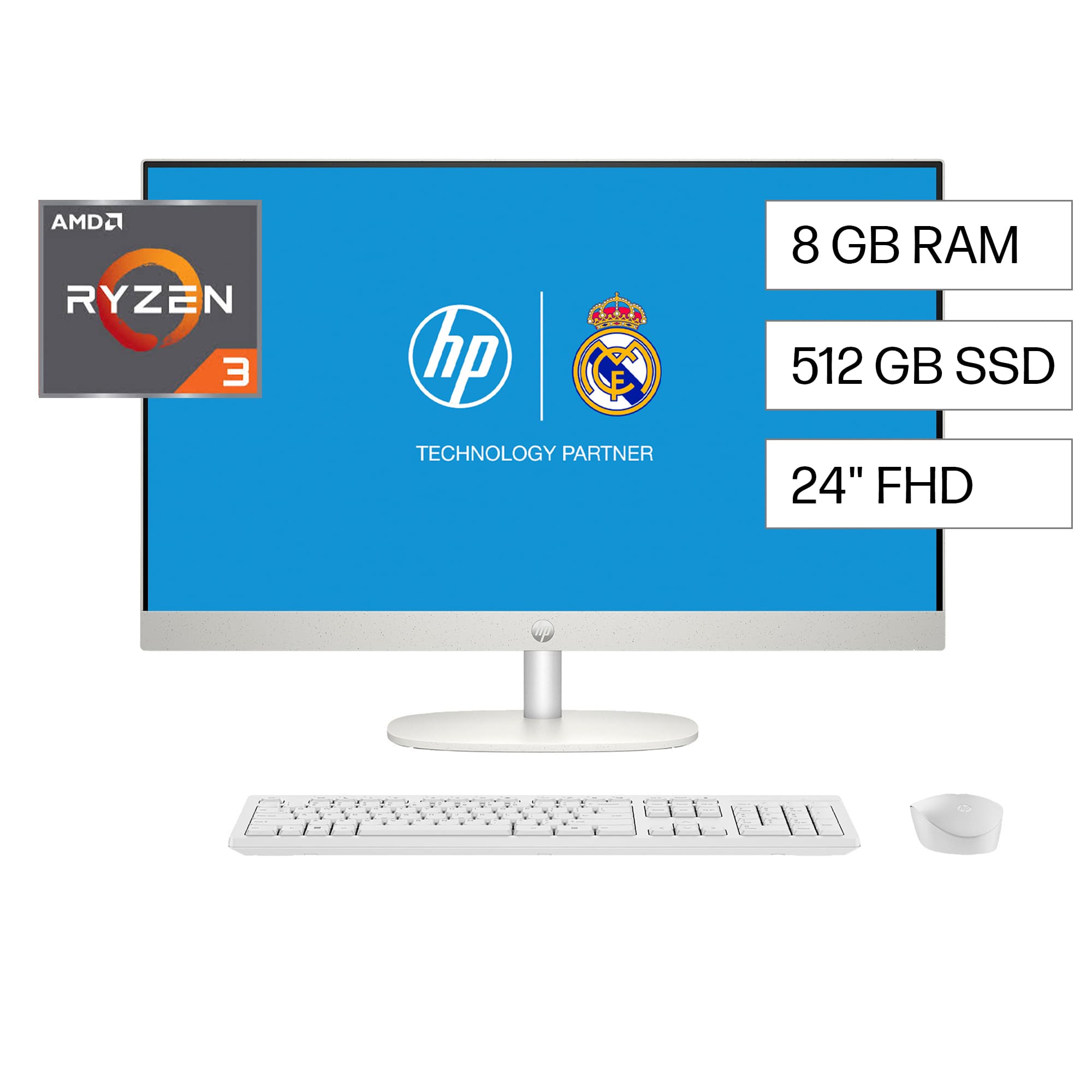 EQUIPO TODO EN UNO HP 24-CR0235LA R3 7320U 8GB 512 SSD 238 FHD W11HSL (BP2E5LAAC8) - Imagen 1