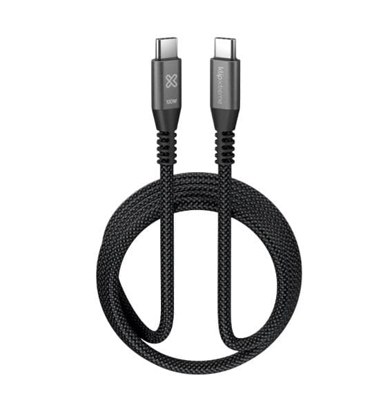 CABLE KLIPXTREME KX POWER GO 550 KX USB-C cable 100W 480mbps 6ft3m BRAIDED (KAC-550-10FT) - Imagen 1