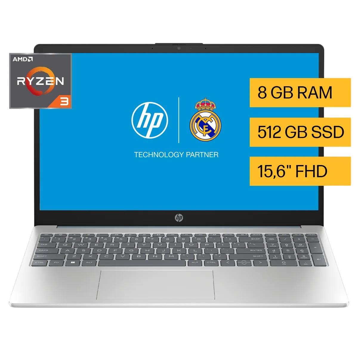 NOTEBOOK HP 15-FC0235LA R3-7320U 8GB 512GB 156 FHD W11HSL (B9TN9LAAC8) - Imagen 1