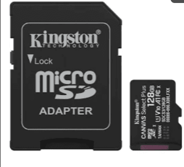 MEMORIA MICRO SD KINGSTON 128GB CANVAS SELECT PLUS CADAPT (SDCS3128GB) - Imagen 1