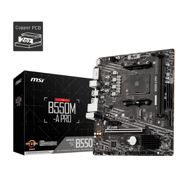 Mother MSI B550M-A PRO DDR4 AM4 (Serie 3000/4000/5000) (2613) · MSI