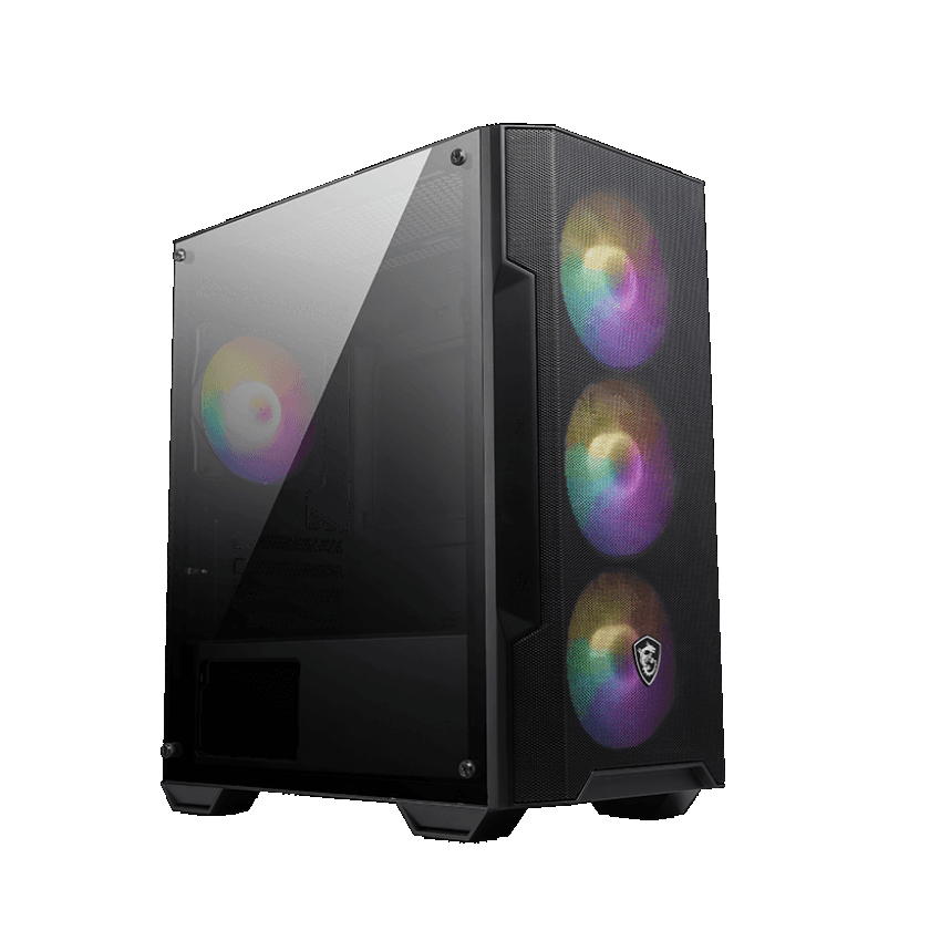 Gabinete MSI MAG FORGE M100A Acrilico Mid-Tower Fan RGB x4 (2237) · MSI