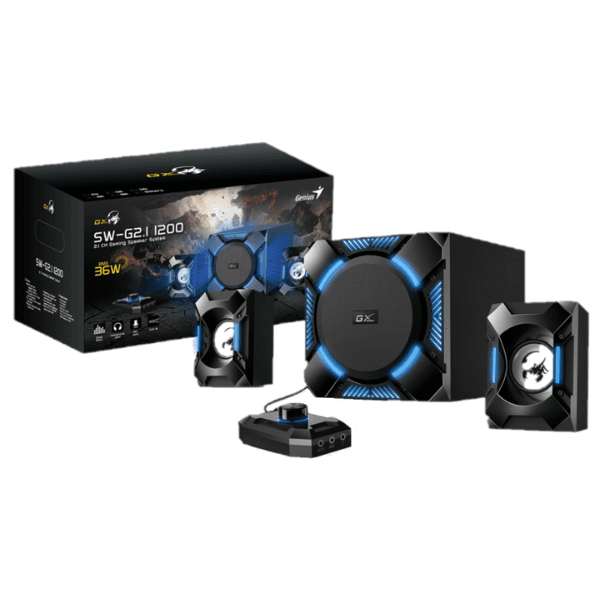 Parlantes Genius SW-G2.1 1200 BLK 100-24V (9756) · Genius