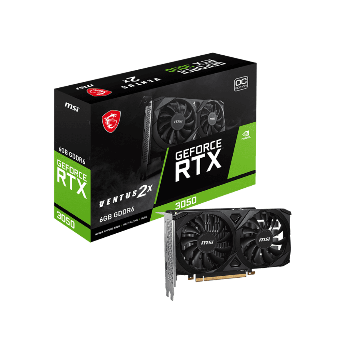VGA MSI GeForce RTX 3050 VENTUS 2X 6G OC (6811) · MSI