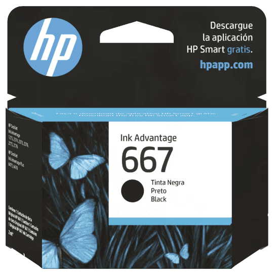 3YM79AL CARTUCHO DE TINTA HP 667 NEGRO (2459) · HP