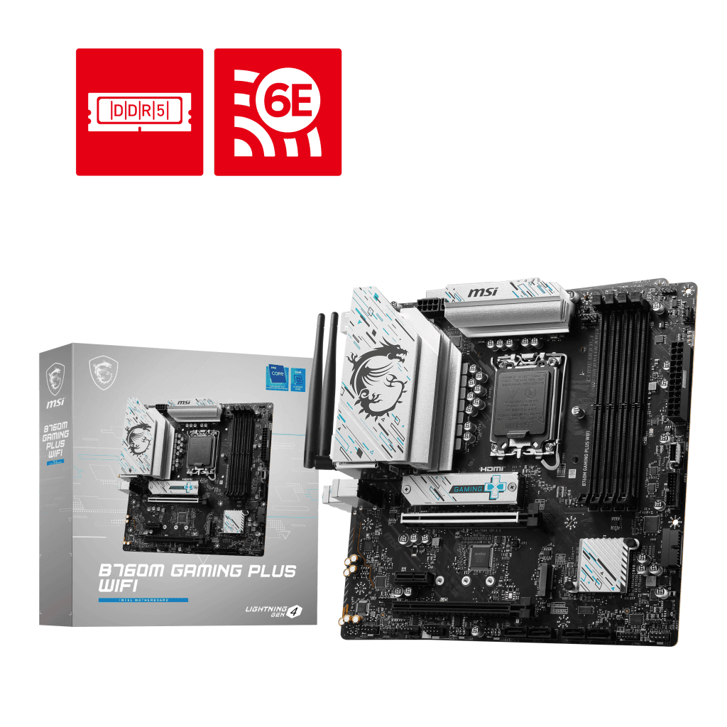Mother MSI B760M GAMING PLUS WIFI DDR5 1700 (12va/13va/14va Gen) (4017) · MSI