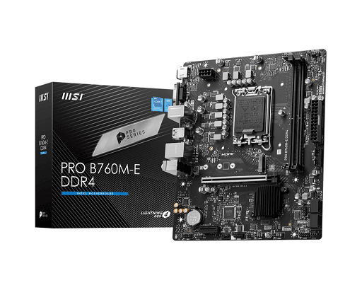 Mother MSI PRO B760M-E DDR4 1700 (12va/13va/14va Gen) (6987) · MSI