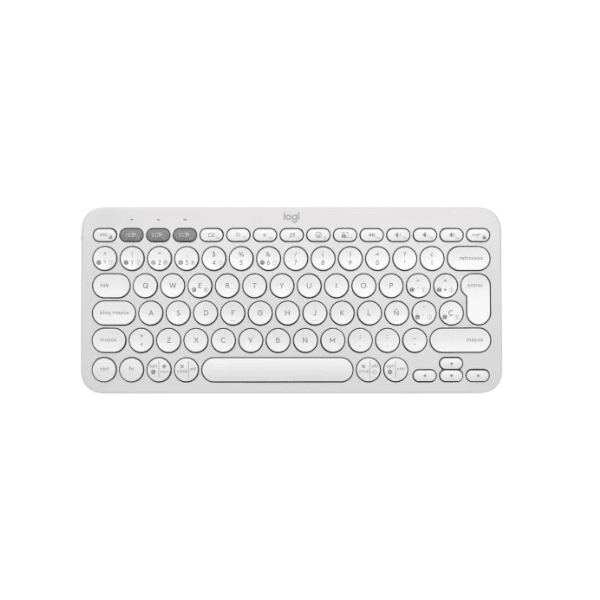 Teclado Logitech Bluetooth K380s Pebble White 920-011784 · Logitech