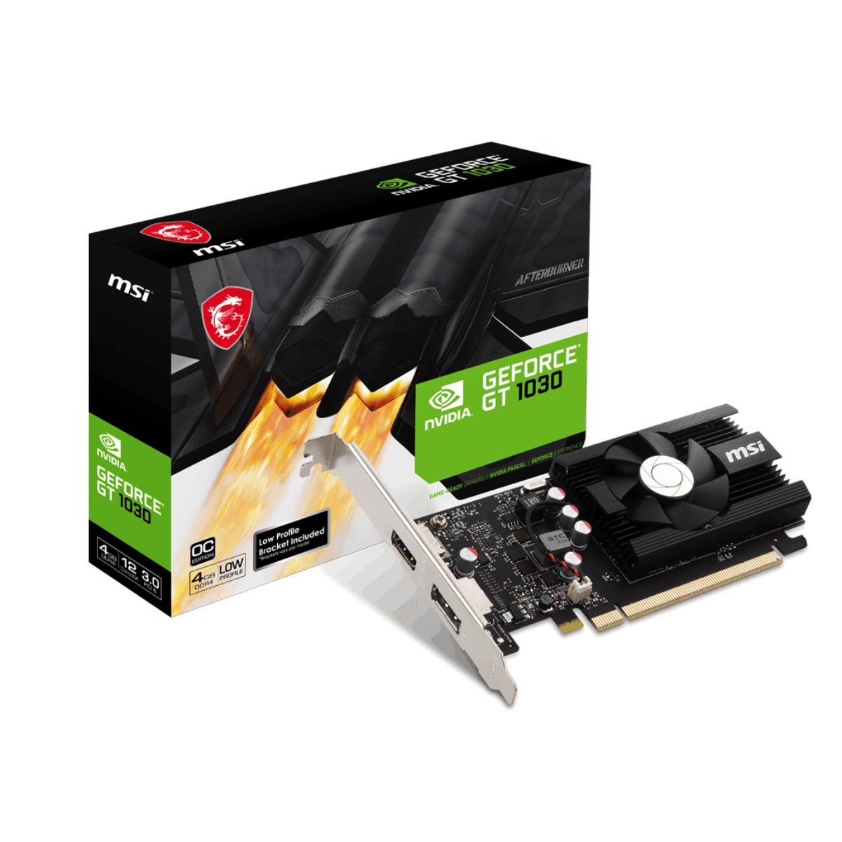 VGA MSI GeForce GT 1030 4G LP DDR4 OC (7549) · MSI