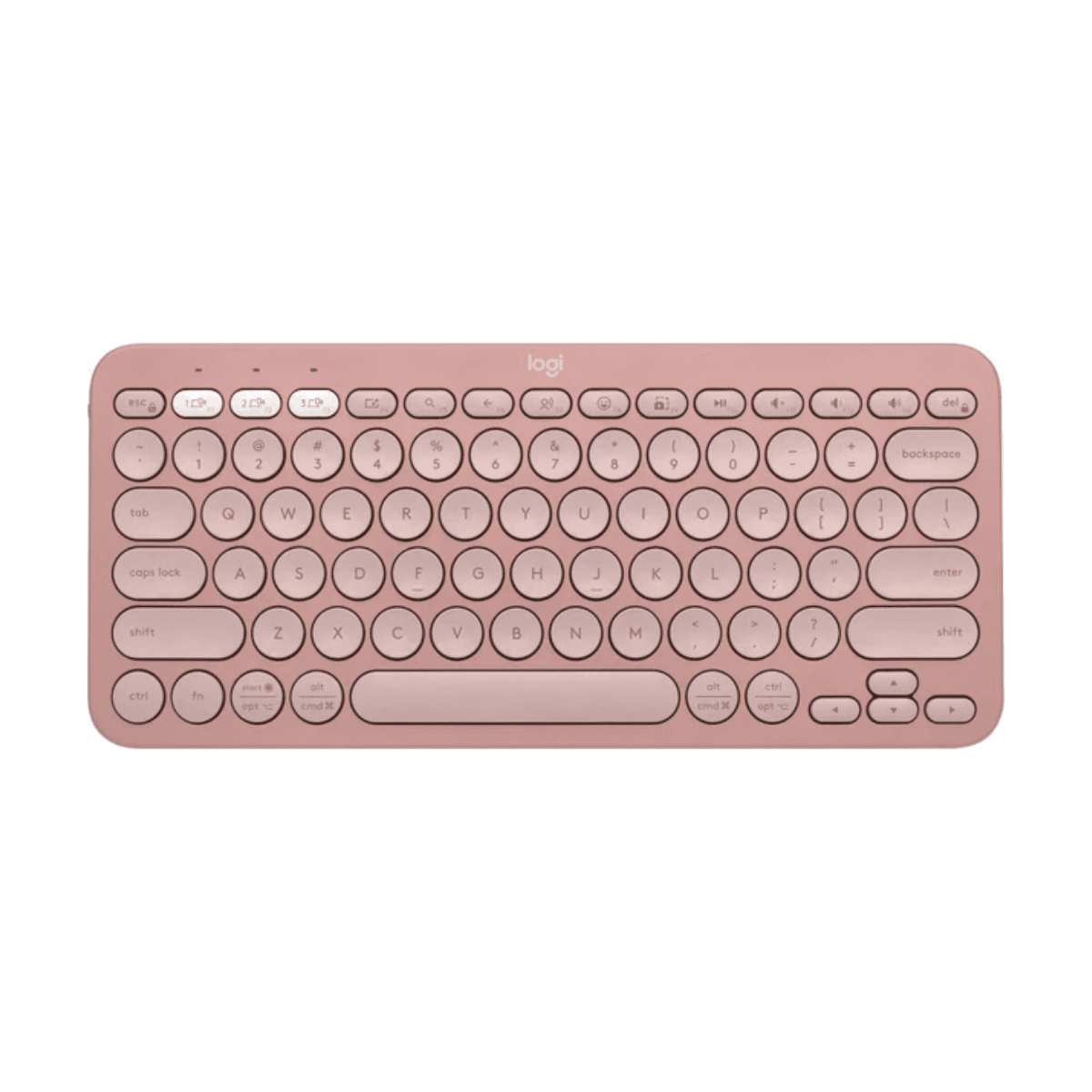 Teclado Logitech Bluetooth K380s Pebble Rose 920-011785 · Logitech